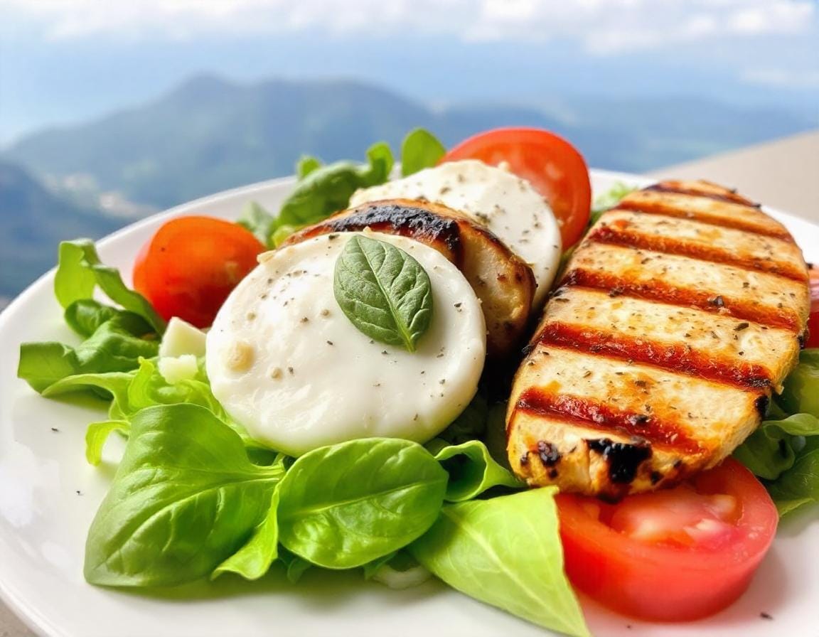 Caprese Salad with Grilled Chicken